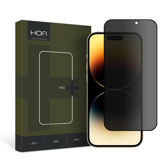 Privacy Screen Protector HOFI PRO+ for Apple iPhone 15 Pro Max, Shielded Glass, Full Glue