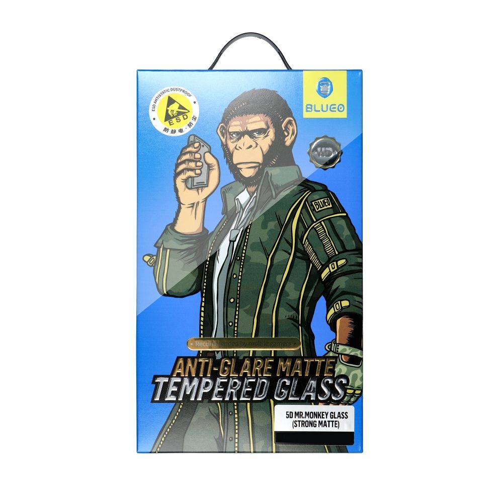 Blueo Privacy Screen Protector for Apple iPhone 15 Pro, Tempered Glass, Full Glue, 5D