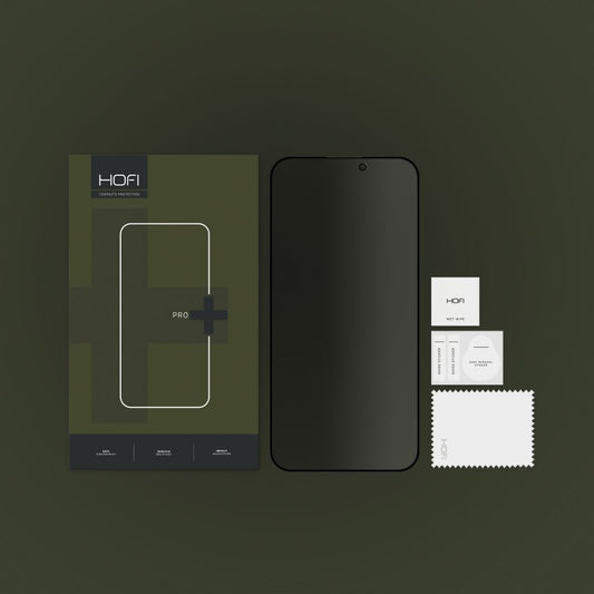 Privacy Screen Protector HOFI PRO+ for Apple iPhone 15 Pro, Protective Glass, Full Glue