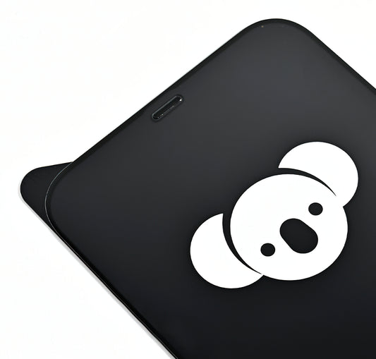 Bear HD Screen Protector Film for Apple iPhone 17e / 16e / 14 / 13 Pro, Tempered Glass, Full Glue, Black