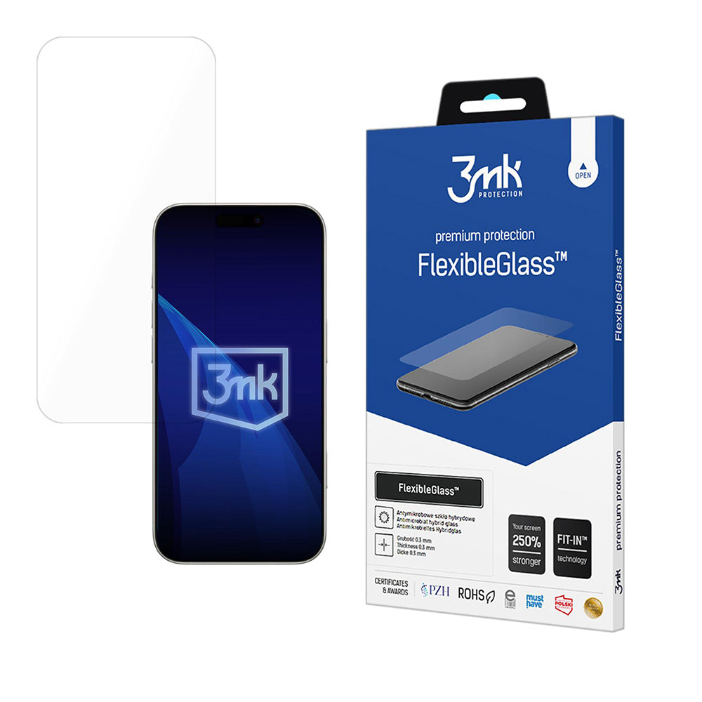 Screen Protection Film 3MK FlexibleGlass for Apple iPhone 17 Pro Max, Flexible Glass, Full Glue