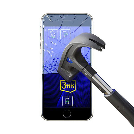3MK FlexibleGlass Screen Protector for Apple iPhone SE (2022) / SE (2020) / 8 / 7, Flexible Glass, Full Glue