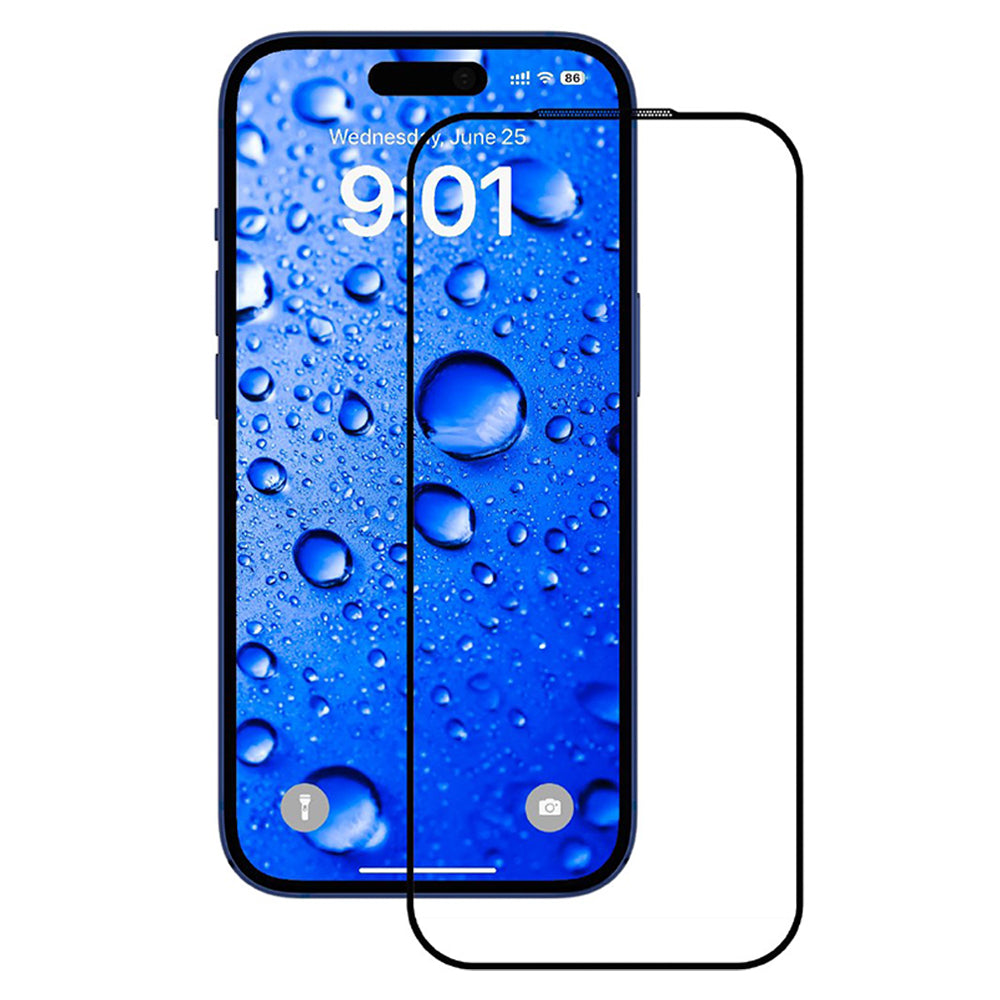 Anank Screen Protector for Apple iPhone 17 Air, Tempered Glass, Full Glue, 2.5D, Black