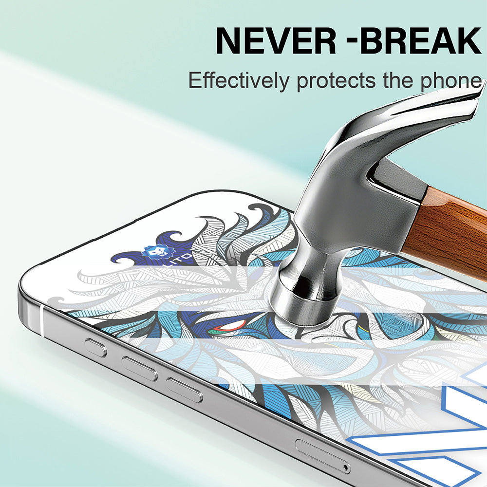Lito NB Screen Protector for Apple iPhone 17 Pro, Tempered Glass, Full Glue, Black