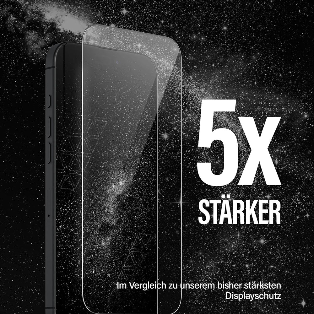 PanzerGlass Ultra-Wide Ceramic II EasyAligner Screen Protector for Apple iPhone 17 Pro, Tempered Glass, Full Glue, Black