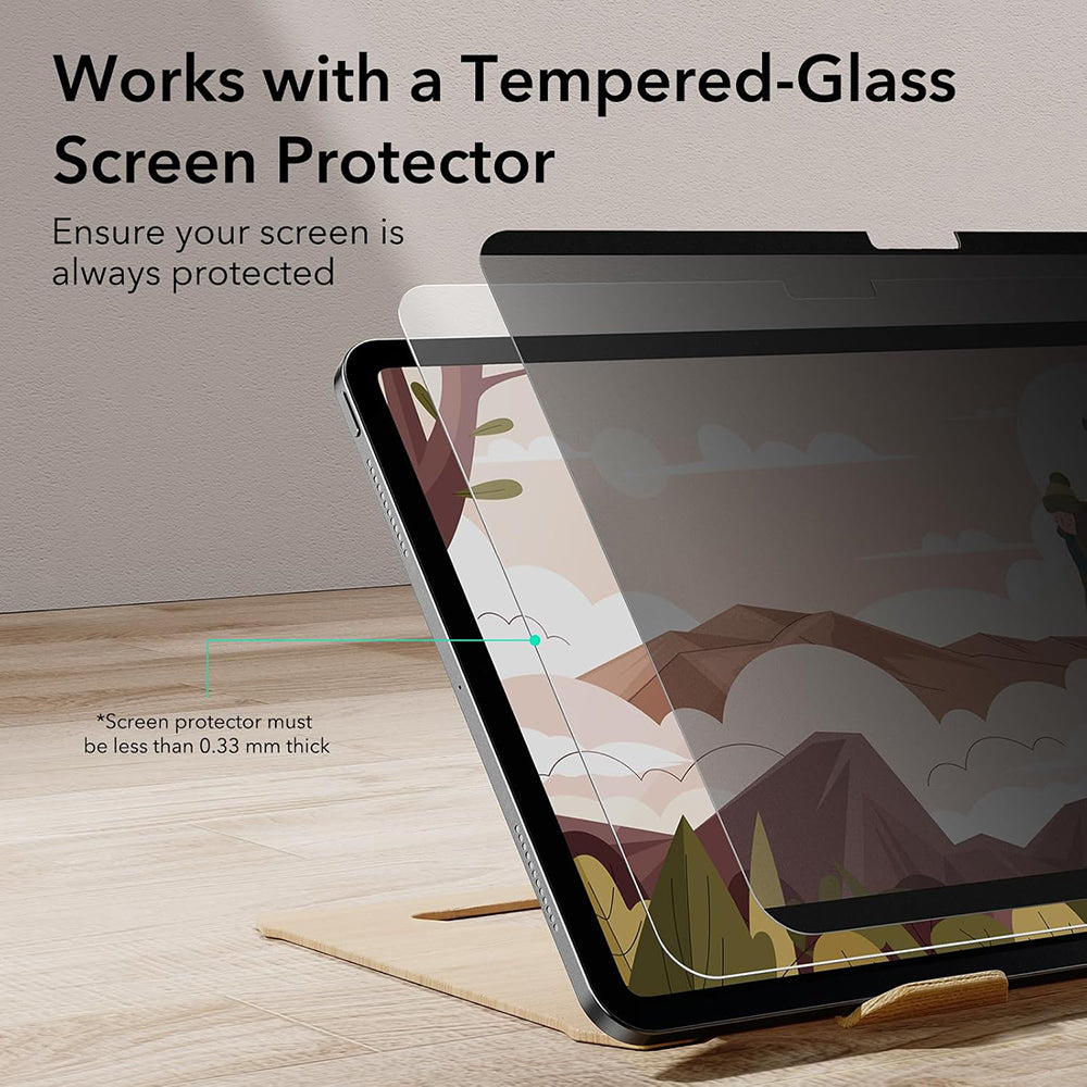 Privacy Screen Protector ESR Magnetic for Apple iPad Pro 11 (2024), Plastic