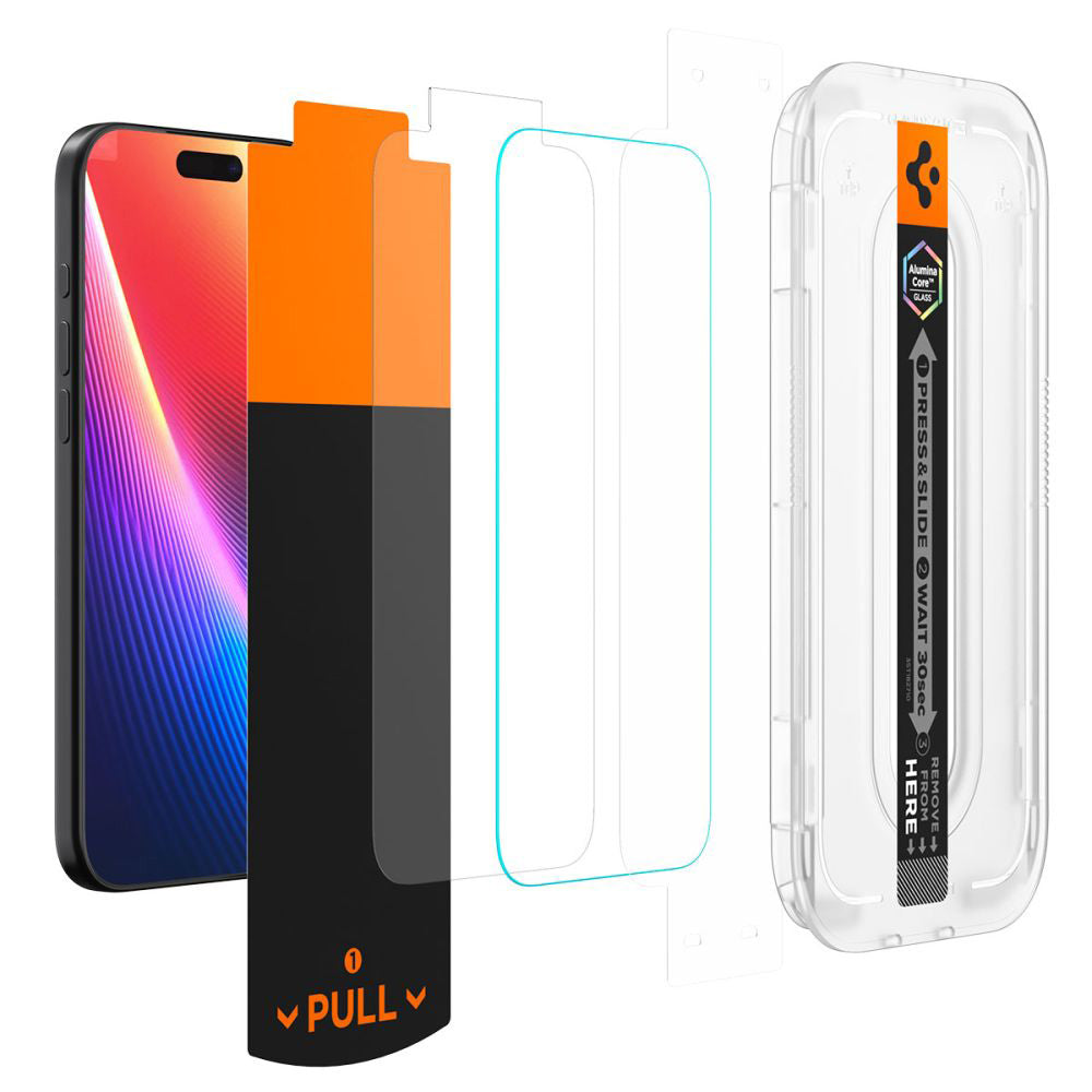 Spigen GlastR EZ FIT Pro Screen Protector for Apple iPhone 17 Air, Tempered Glass, Full Glue AGL09870