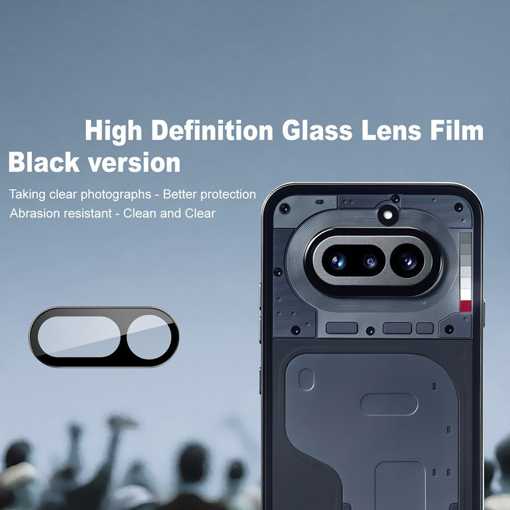 Techsuit Rear Camera Protective Film for Nothing Phone (4a), Tempered Glass, Black