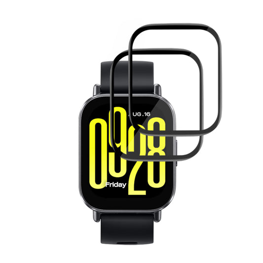Techsuit Nano Flex Protection Film for Xiaomi Redmi Watch 5 Active, Set of 2 Pieces, Plastic, Black