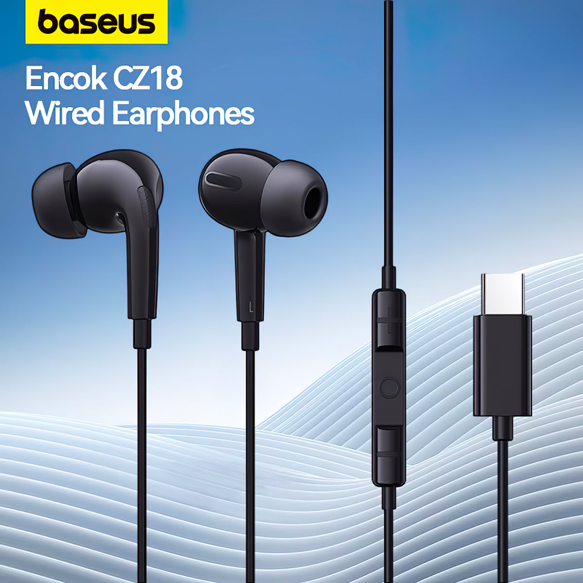 Handsfree USB-C Baseus Encok CZ18, Black A0017170100113-Z1