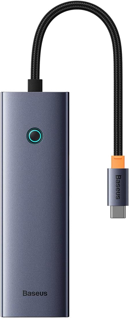 Baseus UltraJoy USB-C Hub, 2 x USB-A 3.0 - 1 x USB-C - 1 x HDMI - 1 x RJ45 - 1 x SD - 1 x microSD, Gray B00052805813-00