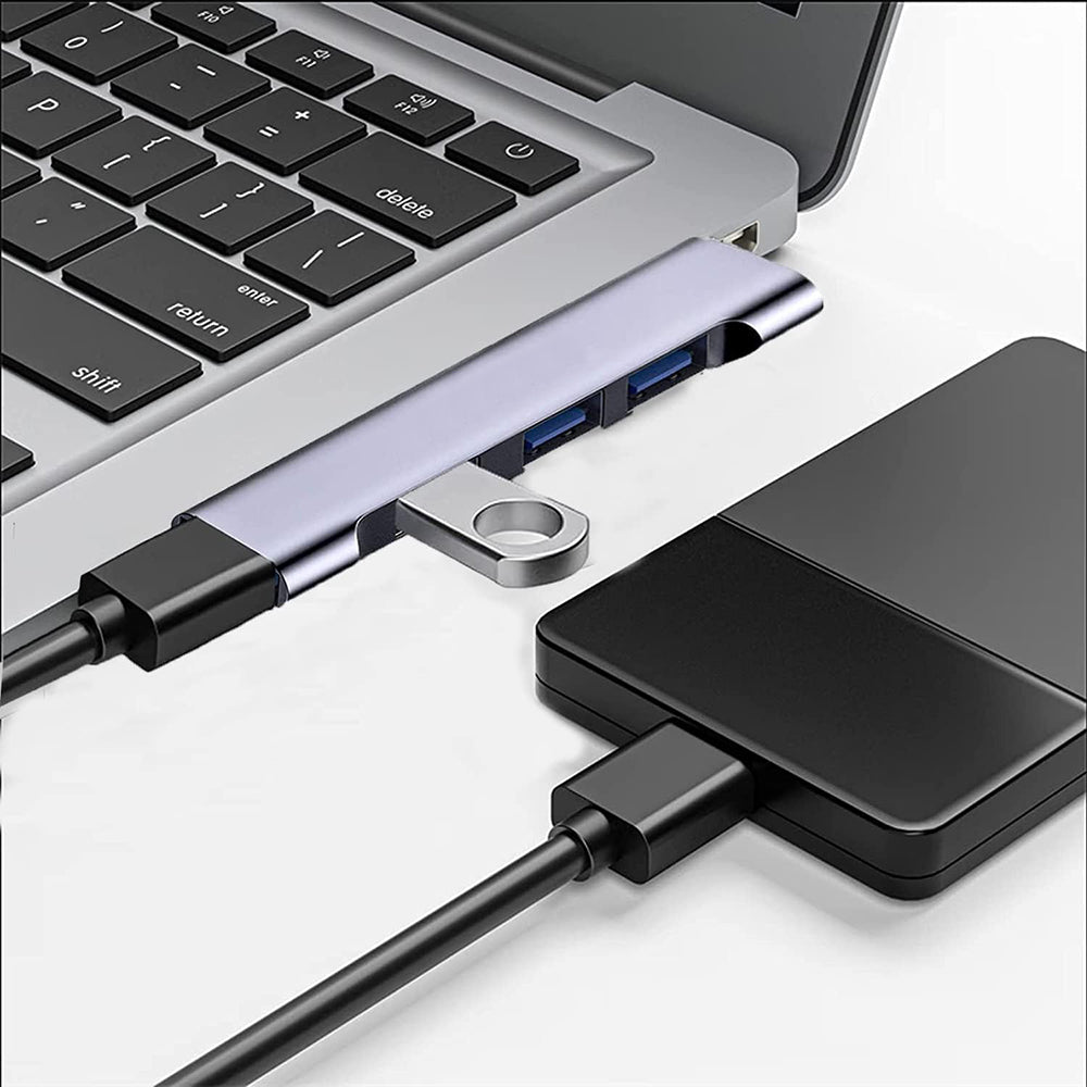 USB-C Techsuit H13 ZenithDock Hub, 4in1, Gray