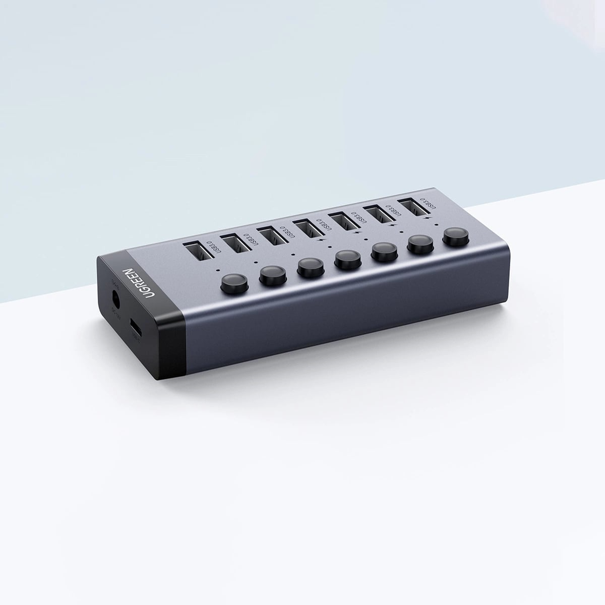 UGREEN CM481 USB Hub, 7 x USB-A 3.0, Gray