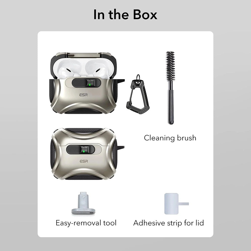 ESR Cyber FlickLock Case for Apple AirPods Pro 3, Gray