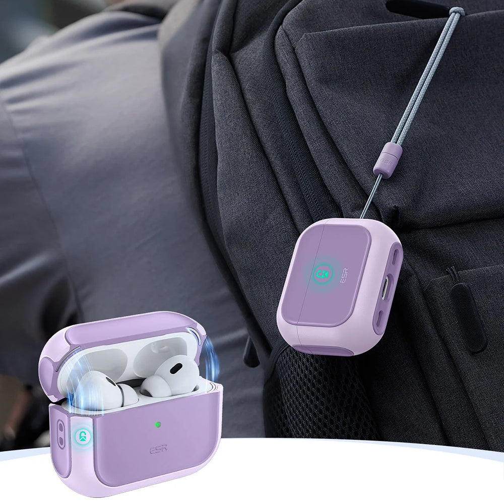 ESR Orbit Hybrid Case for Apple AirPods Pro 3, Purple