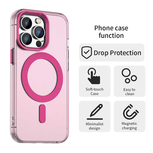 MagSafe Case for Apple iPhone 12 Pro Max, Techsuit, CandyCase, Pink
