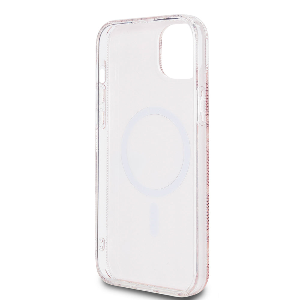 MagSafe Case for Apple iPhone 15, Guess, IML Gcube, Pink