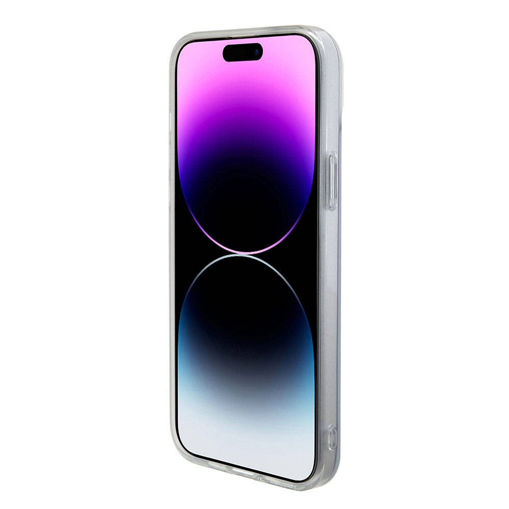 MagSafe Case for Apple iPhone 15, Guess, IML Iridescent, Purple
