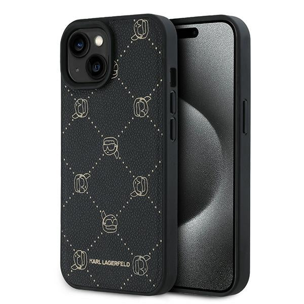 MagSafe Case for Apple iPhone 15 Plus, Karl Lagerfeld, Karl's Head, Black