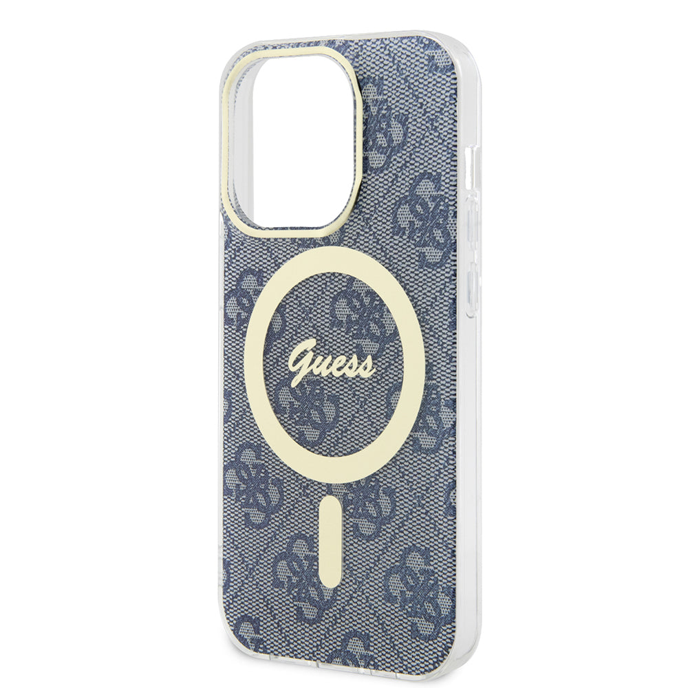 MagSafe Case for Apple iPhone 15 Pro, Guess, IML 4G, Blue