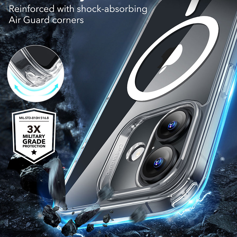 MagSafe Case for Apple iPhone 16, ESR, Classic Hybrid, Transparent