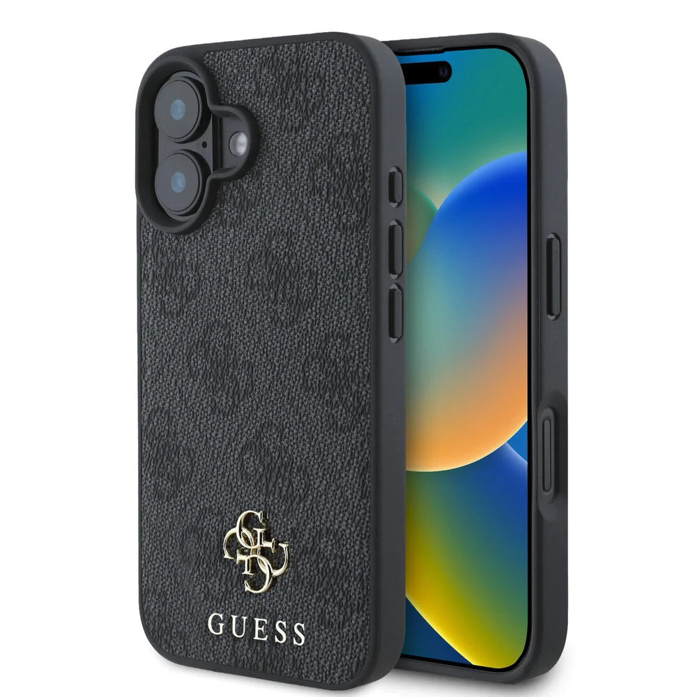 MagSafe Case for Apple iPhone 16, Guess, 4G Classic, Black