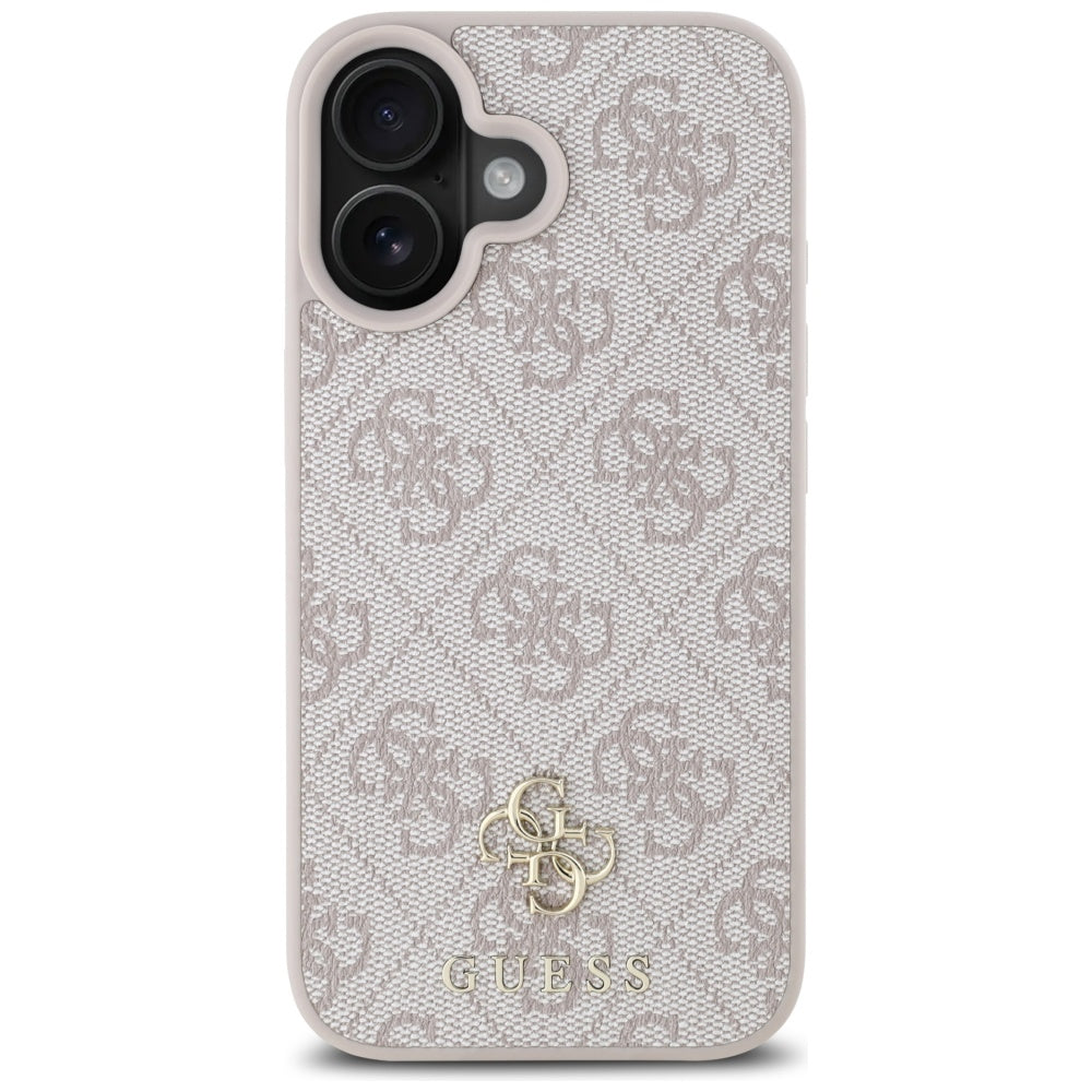 MagSafe Case for Apple iPhone 16, Guess, 4G Small and Classic Logo, Pink