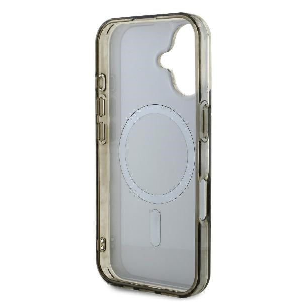 MagSafe Case for Apple iPhone 16, Guess, IML 4G Background, Brown