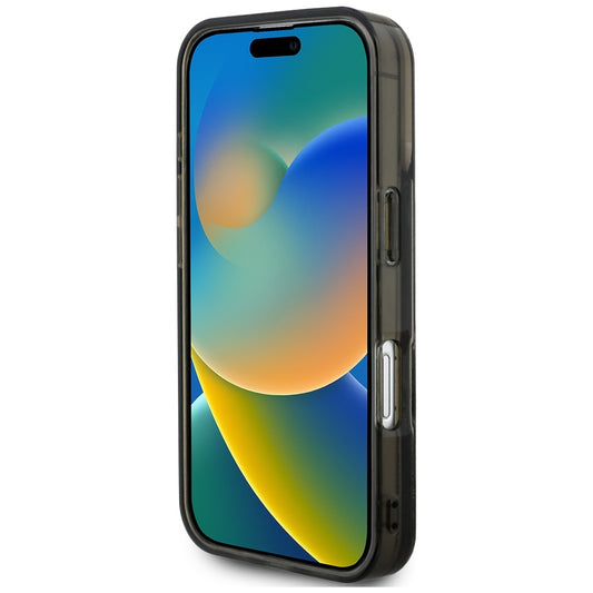 MagSafe Case for Apple iPhone 16, Karl Lagerfeld, Liquid Glitter Choupette Logo, Black