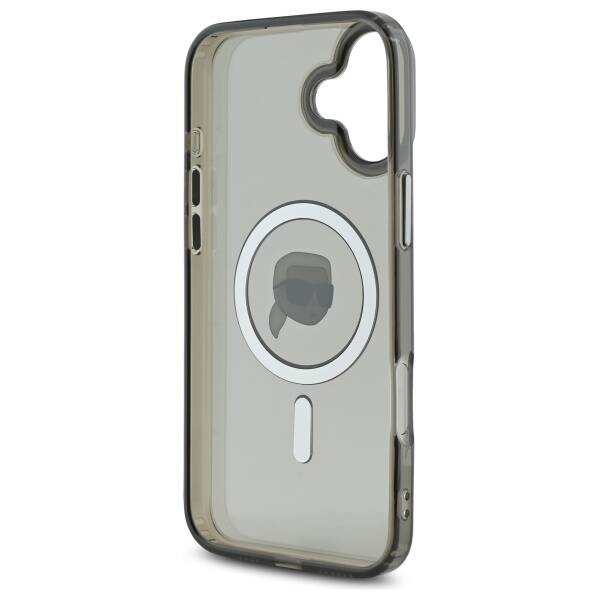 MagSafe Case for Apple iPhone 16 Plus, Karl Lagerfeld, IML Karl's Head, Black