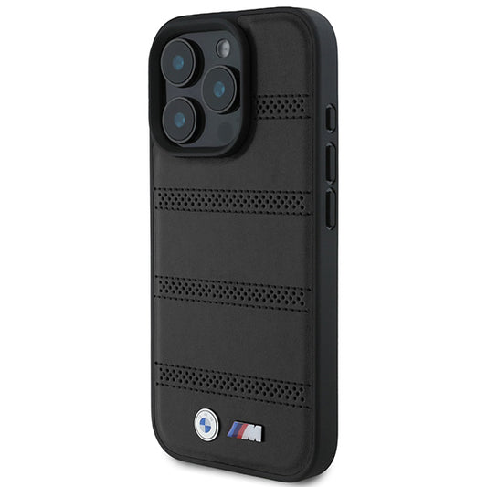 MagSafe Case for Apple iPhone 16 Pro, BMW, M Perforated And Stitched Line, Black