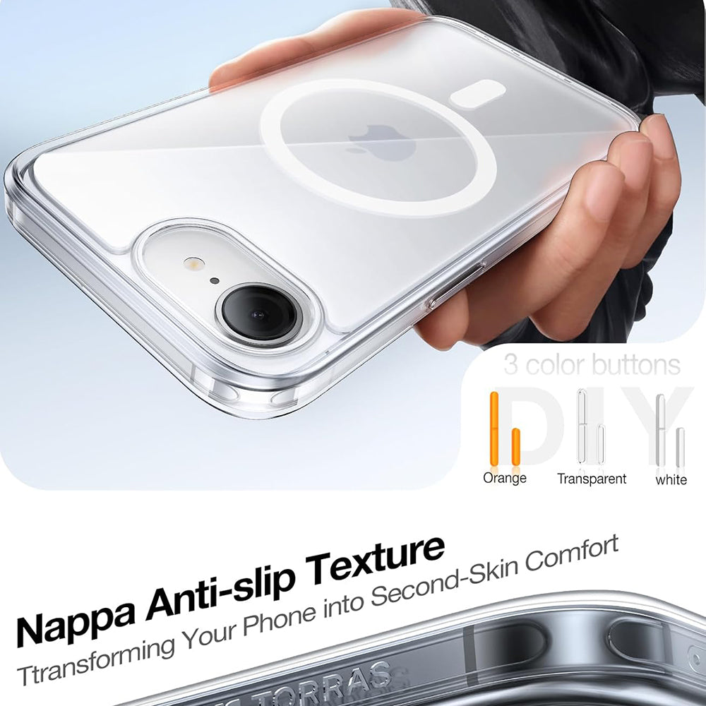 MagSafe Case for Apple iPhone 17e / 16e, Torras, Guardian, Transparent