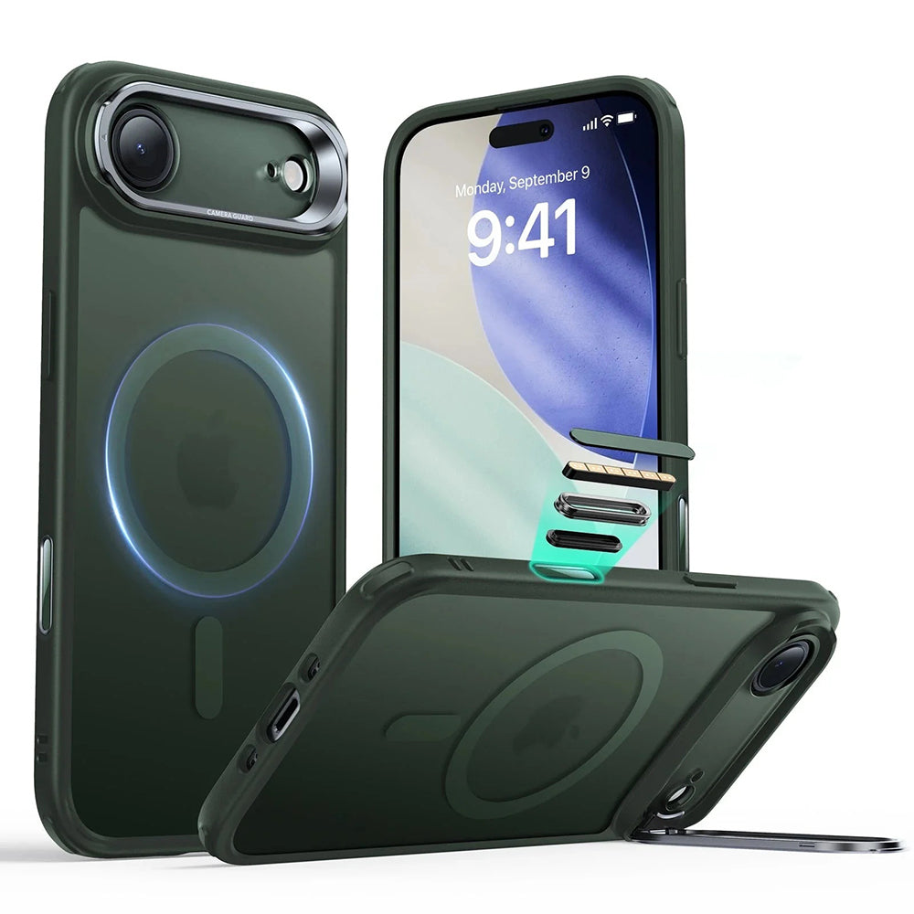 MagSafe Case for Apple iPhone 17 Air, ESR, Classic Hybrid Kickstand, Satin Green