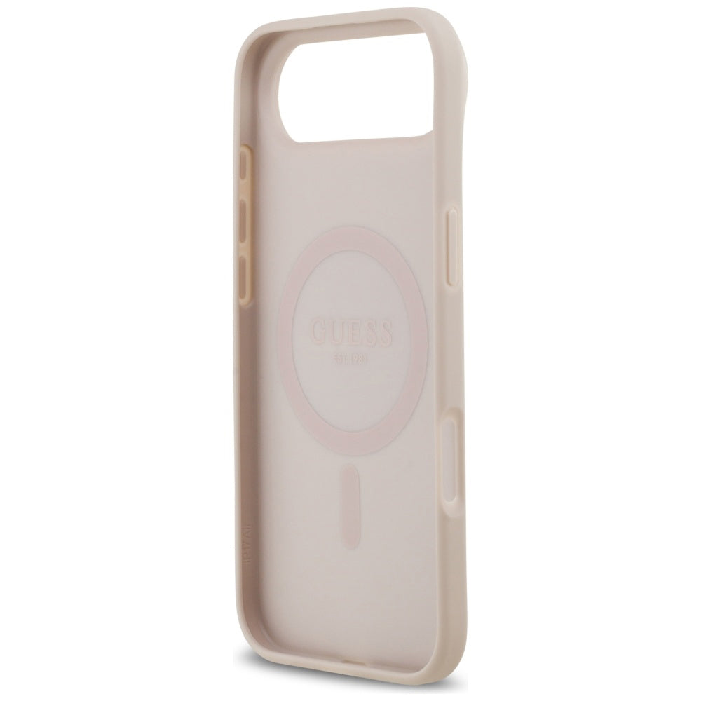 MagSafe Case for Apple iPhone 17 Air, Guess, 4G Circle Classic Logo, Pink