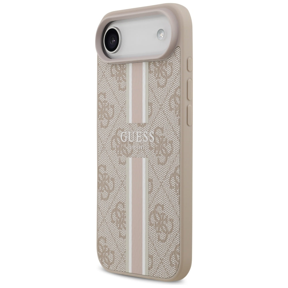 MagSafe Case for Apple iPhone 17 Air, Guess, 4G Printed Stripes, Pink