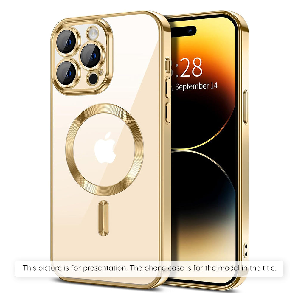 MagSafe Case for Apple iPhone 17 Air, Techsuit, Luxury Crystal, Gold