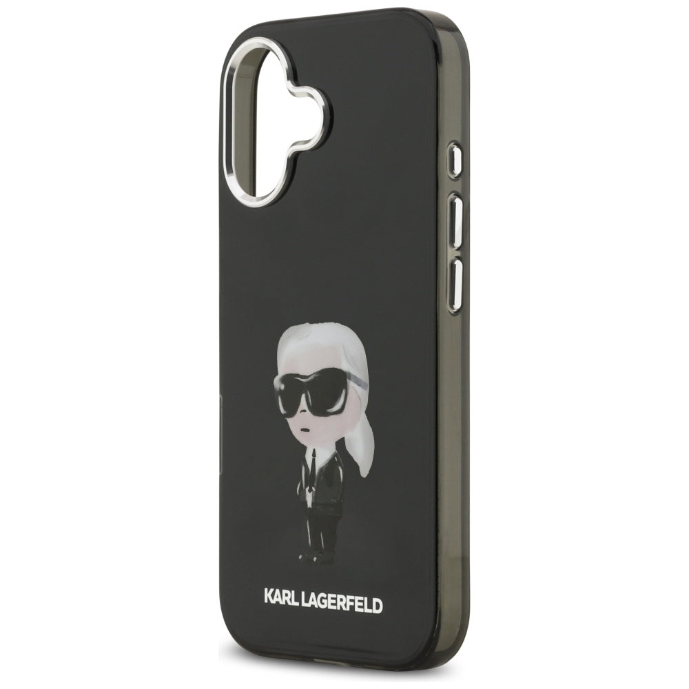 MagSafe Case for Apple iPhone 17, Karl Lagerfeld, IML Aquarelle Karl Ikonik, Black