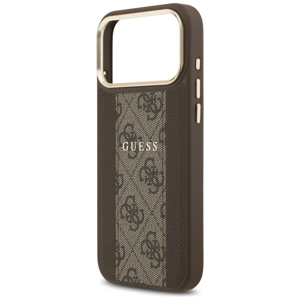 MagSafe Case for Apple iPhone 17 Pro, Guess, 4G Stripe, Brown