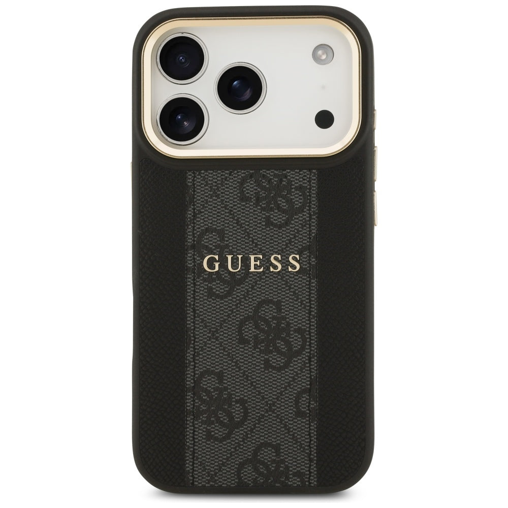 MagSafe Case for Apple iPhone 17 Pro, Guess, 4G Stripe, Black