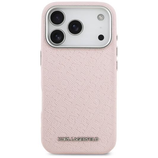 MagSafe Case for Apple iPhone 17 Pro, Karl Lagerfeld, FW Stamped Karl, Pink