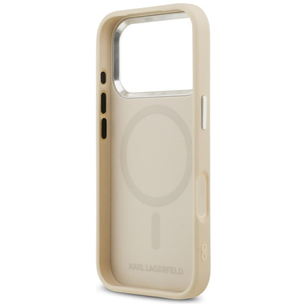 MagSafe Case for Apple iPhone 17 Pro, Karl Lagerfeld, Karl Pin, Beige
