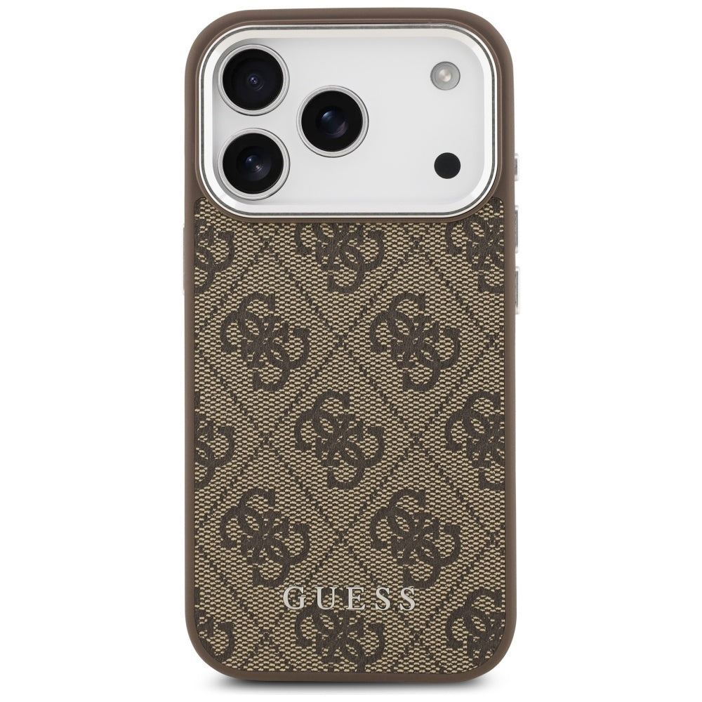 MagSafe Case for Apple iPhone 17 Pro Max, Guess, 4G Classic Logo, Brown