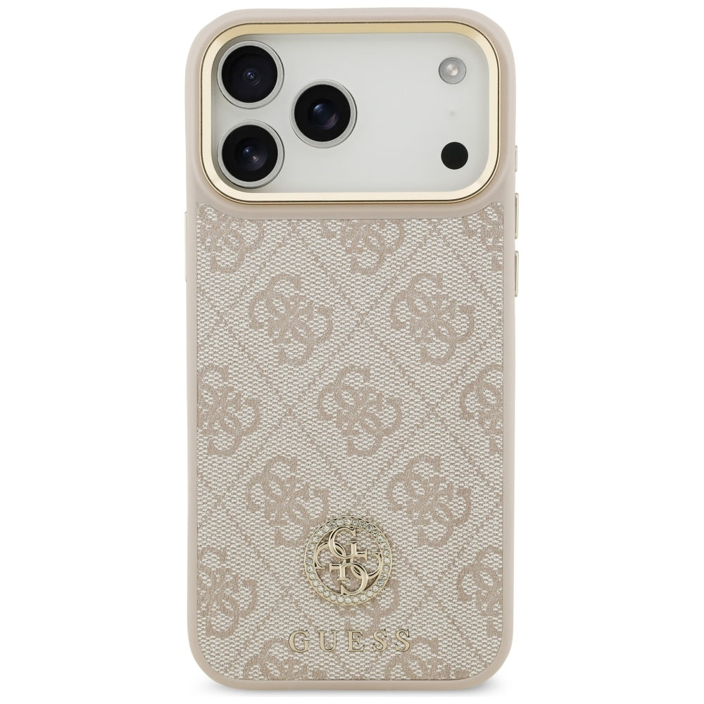 MagSafe Case for Apple iPhone 17 Pro Max, Guess, 4G Strass Logo, Pink