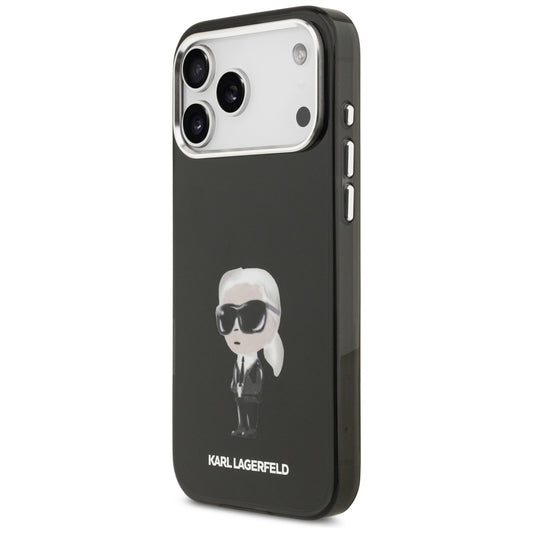 MagSafe Case for Apple iPhone 17 Pro Max, Karl Lagerfeld, IML Aquarelle Karl Ikonik, Black