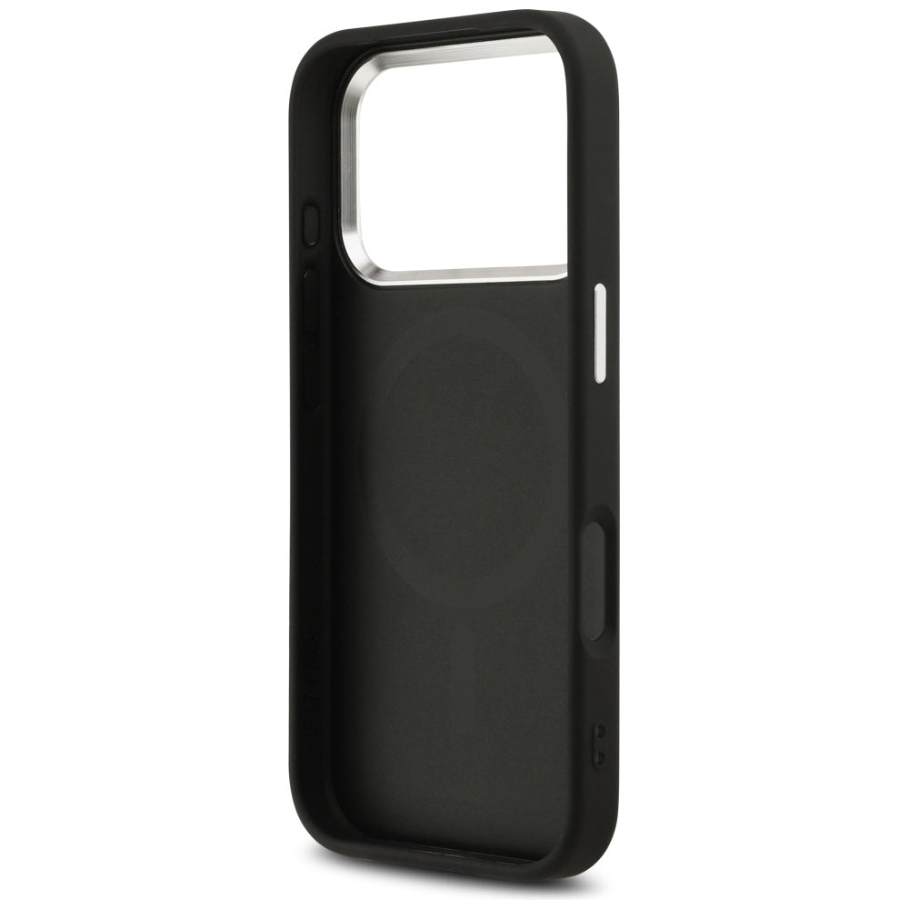 MagSafe Case for Apple iPhone 17 Pro Max, Karl Lagerfeld, Initial & Metal Logo, Black