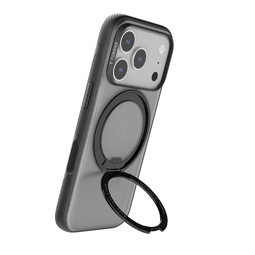 MagSafe Case for Apple iPhone 17 Pro Max, Torras, Ostand R Fitness, Black