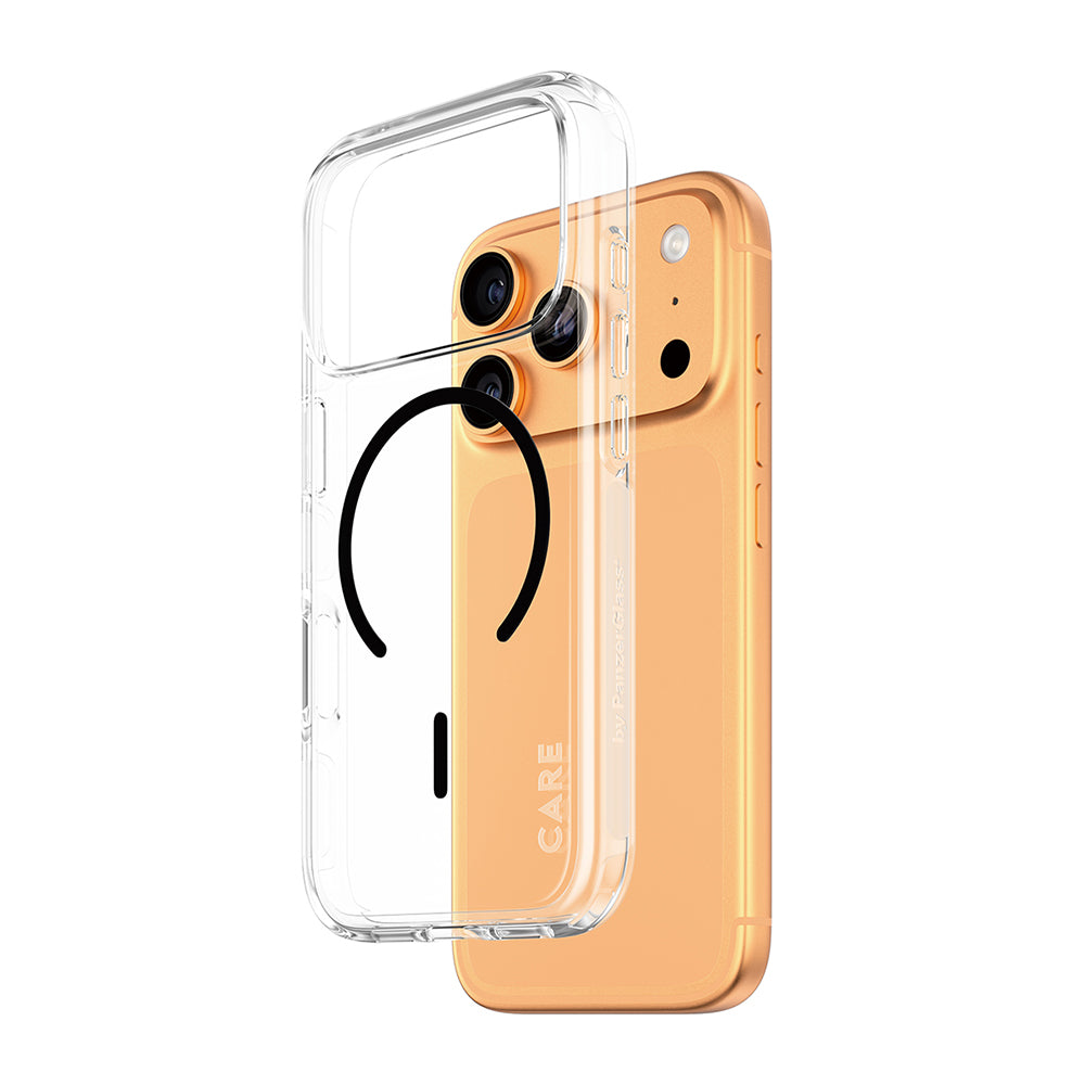 MagSafe Case for Apple iPhone 17 Pro, PanzerGlass, Urban Explorer Care, Black Transparent
