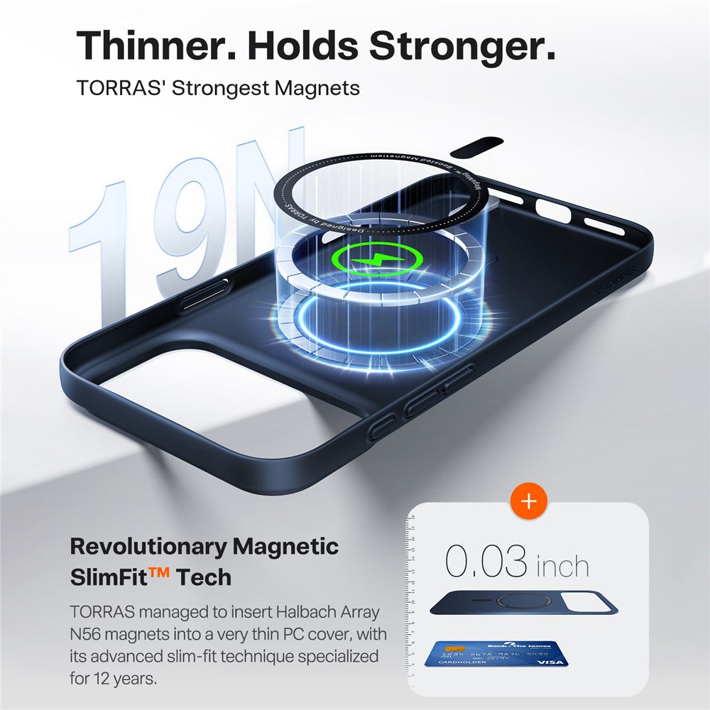 MagSafe Case for Apple iPhone 17, Torras, SlimFit, Transparent