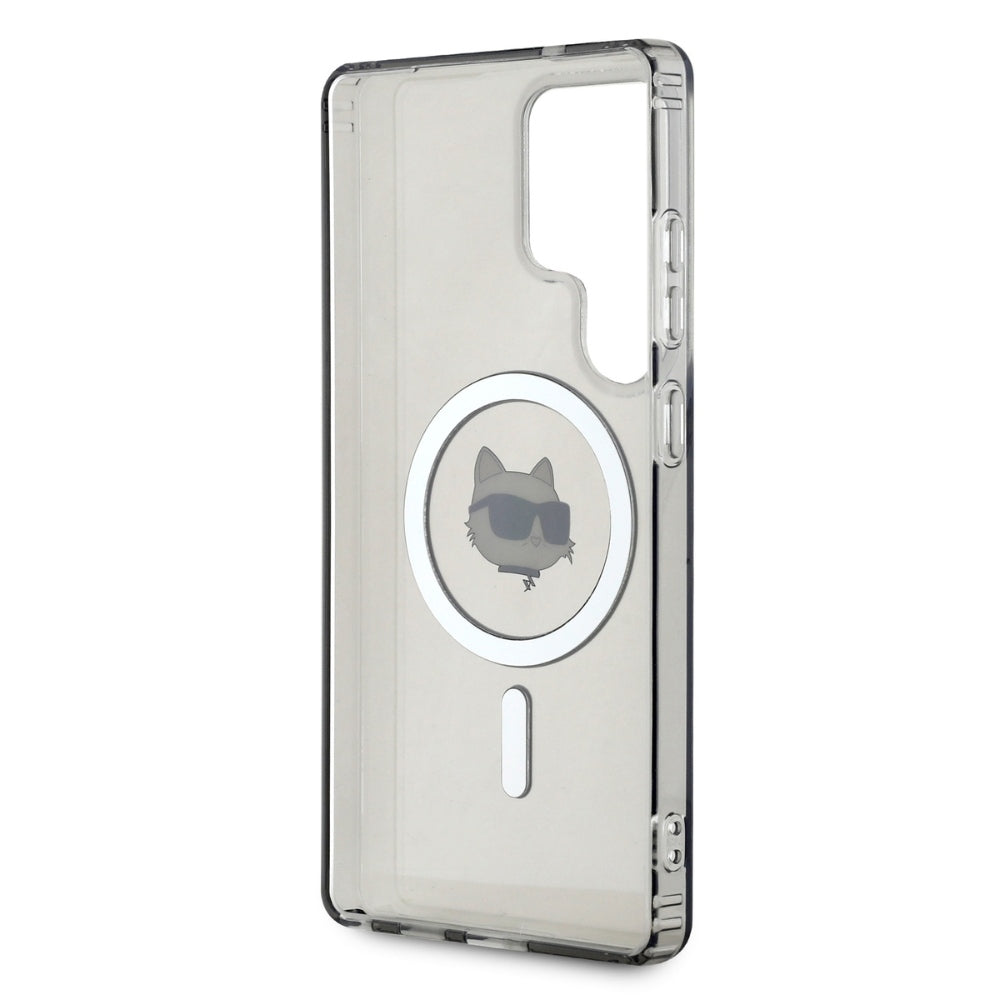 MagSafe Case for Samsung Galaxy S25 Ultra S938, Karl Lagerfeld, IML Choupette's Head, Black