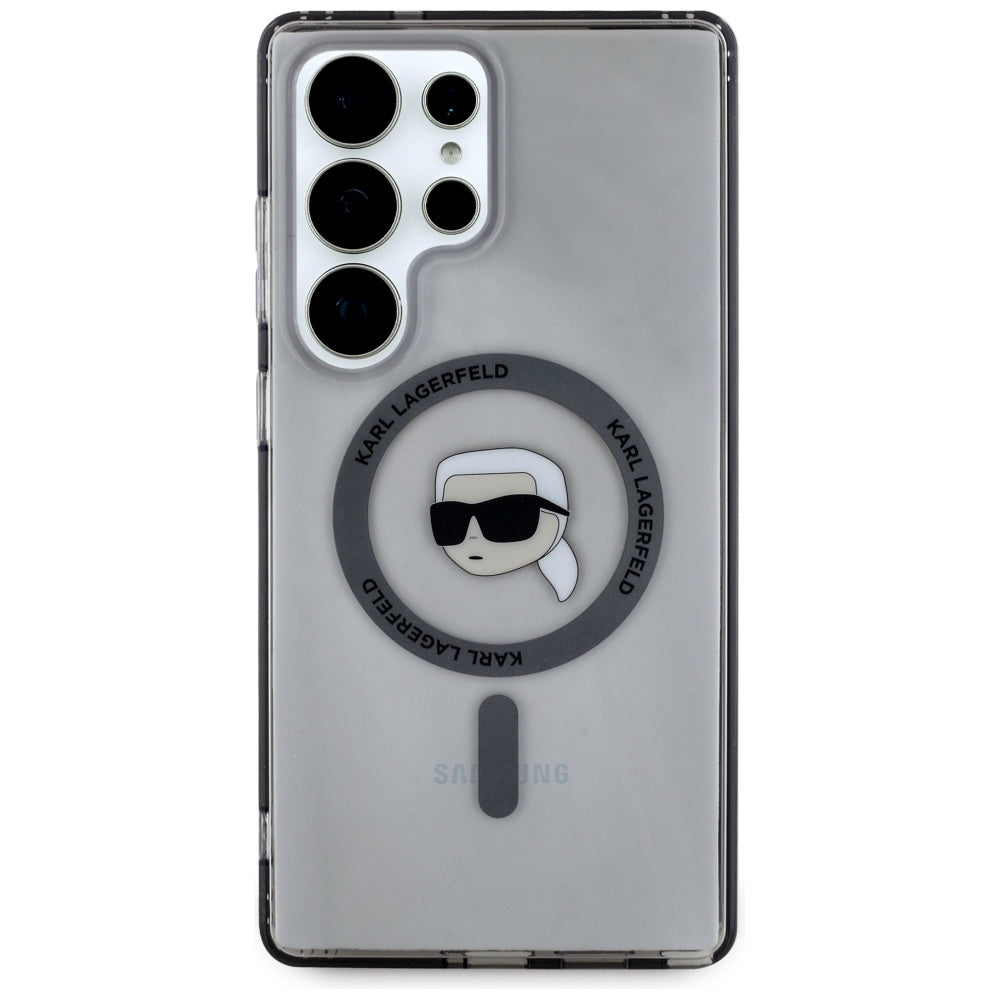 MagSafe Case for Samsung Galaxy S25 Ultra S938, Karl Lagerfeld, IML Karl's Head, Black